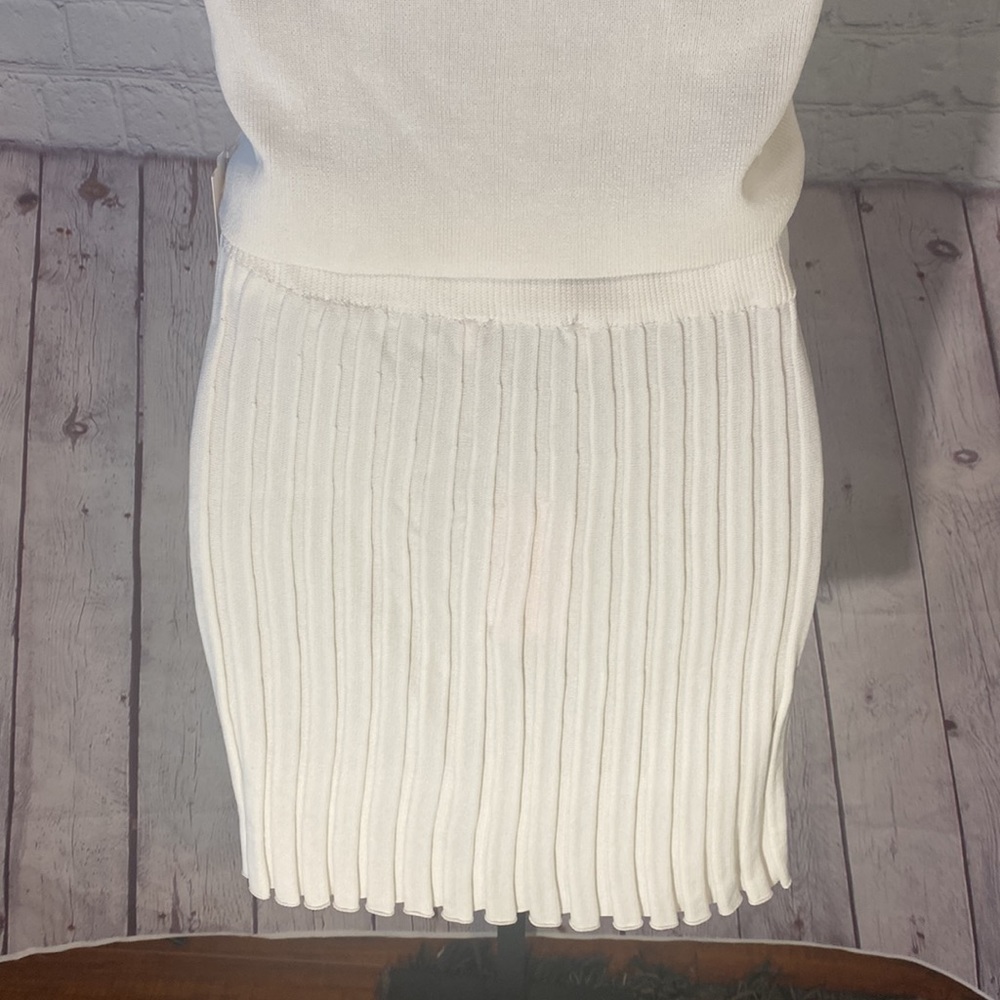 NWT  NICHOLE LYNEL MINI WHITE SKIRT SET - Picture 10 of 10